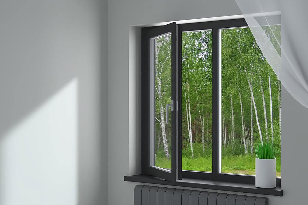 modern black upvc windows