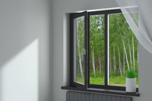 modern black upvc windows